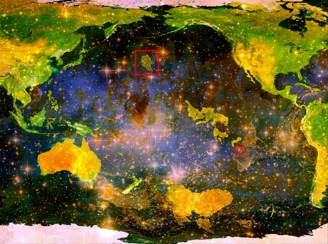 Tapisserie avec les deux localisations de Lara