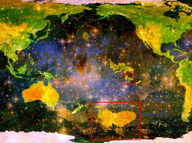 Tapisserie avec les deux localisations de Rem Erion