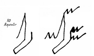 Hieroglyphe ultramartien nu et habille