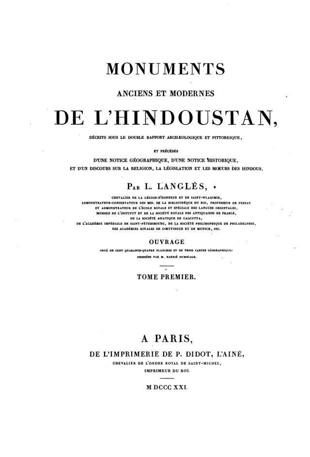 Langles - Page de titre