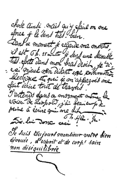 Figure 8. Une page d'une lettre