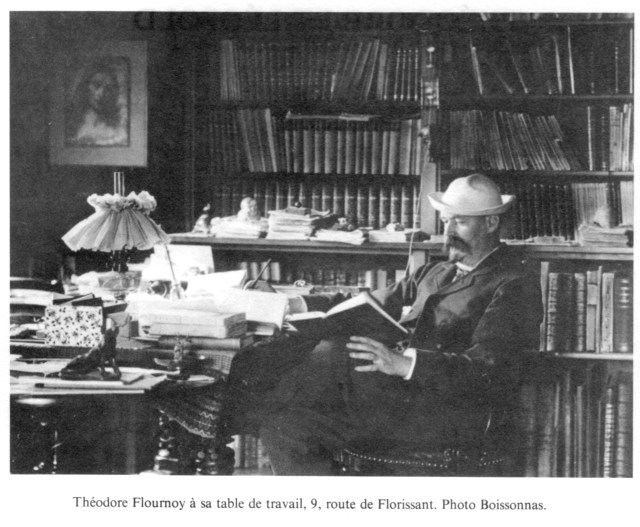 Théodore Flournoy à sa table de travail, 9, route de Florissant