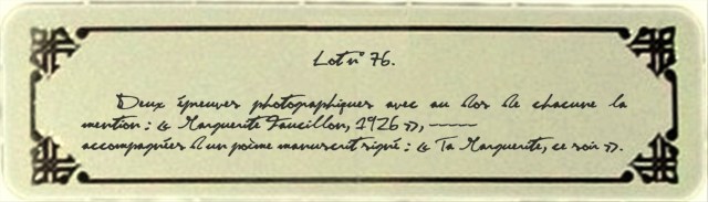 Etiquette vente aux encheres