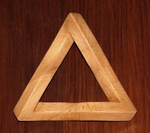 Penrose Triangle 2 Wood