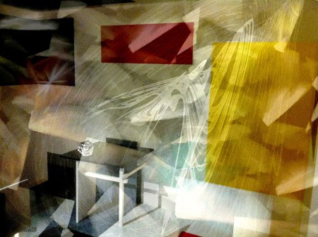 Une chambre privee de lit, une table sans reliefs